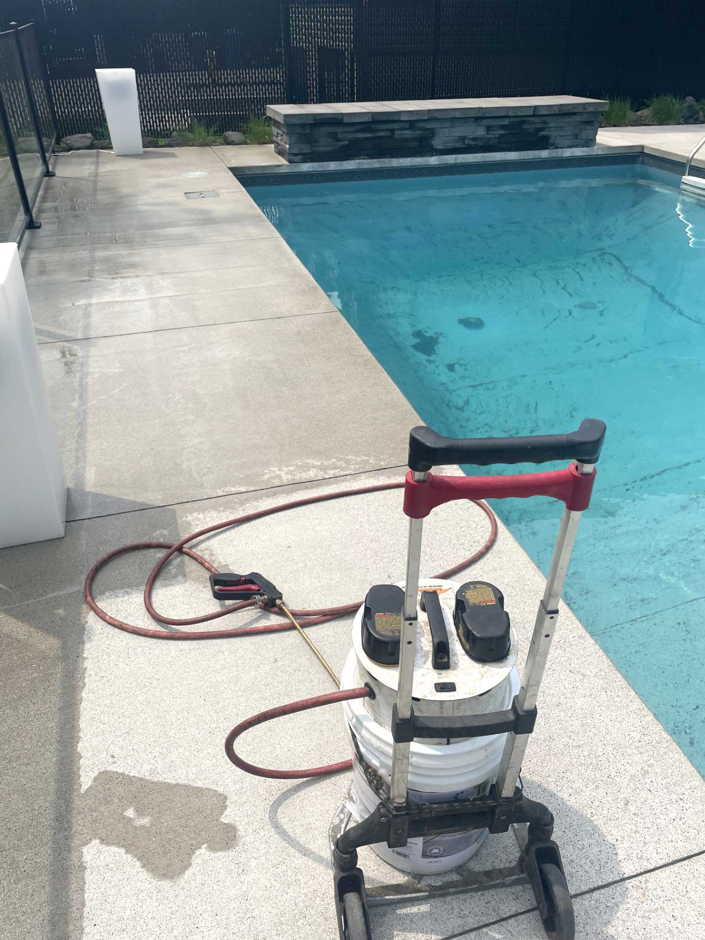 pressure washing cement